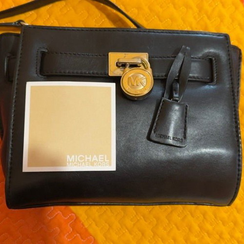 Michael Kors crossbody bag used, genuine leather, black