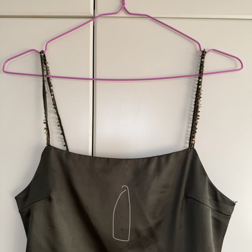 Zara khaki dress medium size like new
