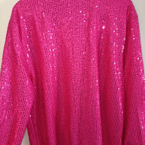 Fuchsia Shirt with Sequins like new, size L
