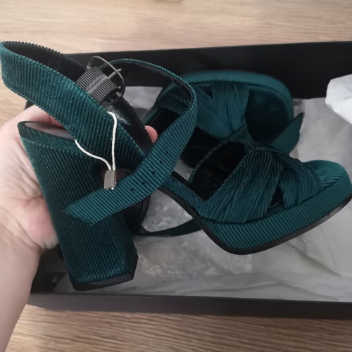 Ottod'Ame platform sandals size 38 new, green