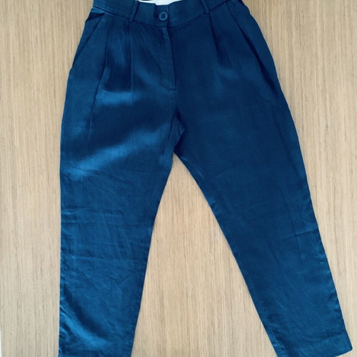 Linen high-waist pants The Line Project like new, blue, XS