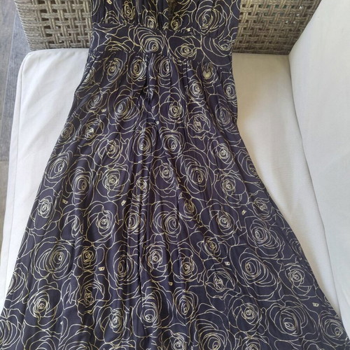 Golddigga Vintage Y2K Halter Dress with Gold Roses Size M like new