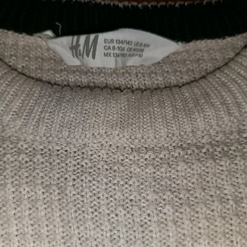H&M wool sweater for boys 8-10 years like new, beige
