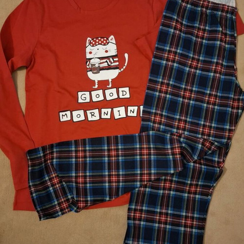 Minerva pajama small new, blue and red
