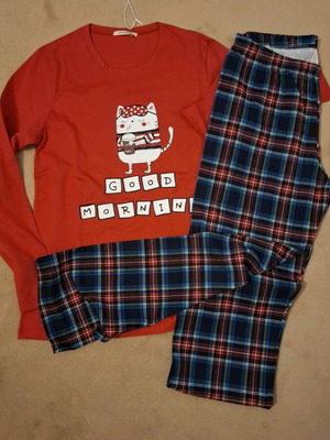 Minerva pajama small new, blue and red