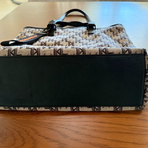Karl Lagerfeld shoulder fabric bag like new, gray