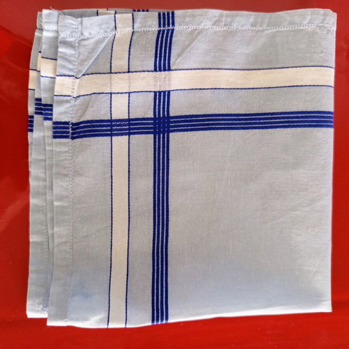 Set of 4 vintage men's cotton handkerchiefs used, assorted designs