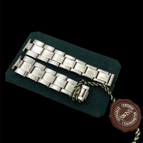 Rolex Oyster used 1930 with folded links and riveted design