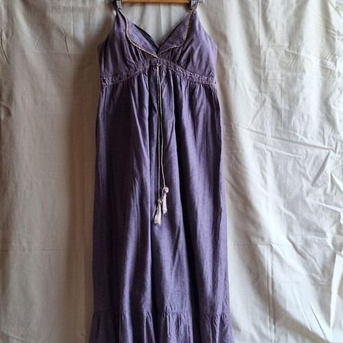 Marks & Spencer Medium Goddess Look Boho Summer Dress Maxi cotton silk blend