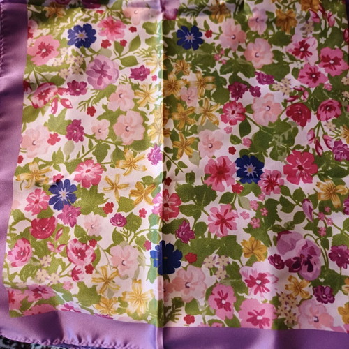 Silk texture scarf new multicolored