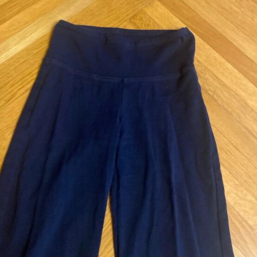 Bershka flared pants, navy blue, high-waisted, size XS