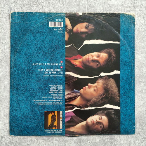 Joan Jett & The Blackhearts I Hate Myself For Loving You 12'' Maxi Single used