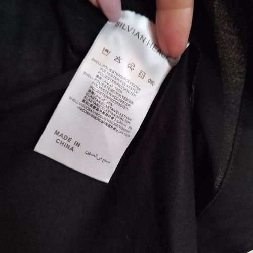 Silvian Heach black blouse with metal studs S like new