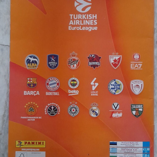 Panini EuroLeague 2024-25 sticker album used, 364 of 424 stickers