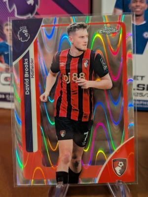 2025-26 Topps Chrome Premier League David Brooks RayWave Refractor κάρτα σαν καινούργιο