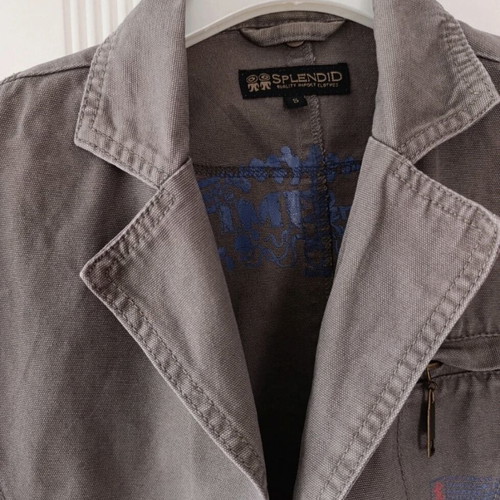 Denim utility/military style jacket Splendid cotton like new, green, size S
