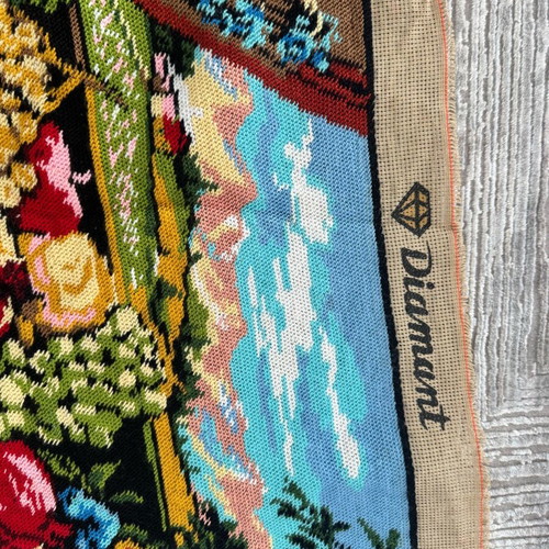 Diamant embroidery used 60x80 with pomegranates and landscape