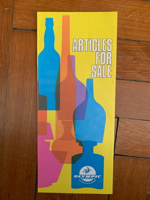 Olympic Airways Retro old aircraft product catalog 1976 like new