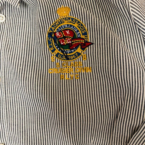 Ralph Lauren striped blue shirt like new