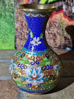 Cloisonne Vase 15 cm like new