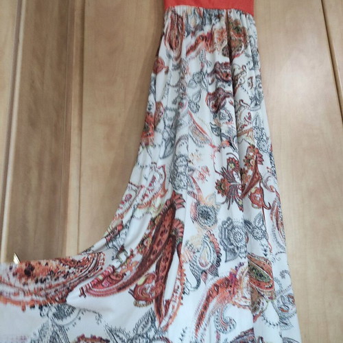 Hype long dress like new, summer style with knitted top and paisley pattern