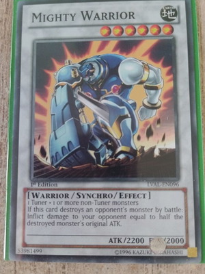 Mighty Warrior Yu-Gi-Oh card like new