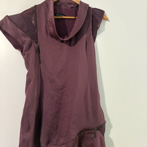 Women's dress tunic made to order, purple, size 36