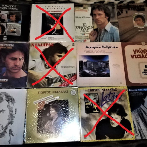 Records of Greek and foreign artists used, laiko genre