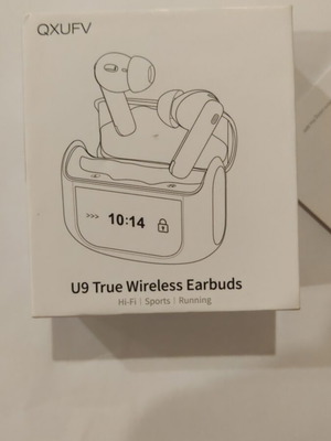 QXUFV U9 True Wireless Earbuds with Smart Display Case new