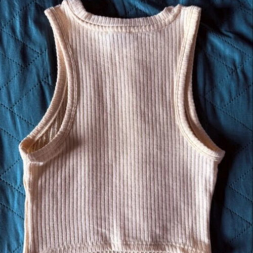 Bershka Yellow Summer Sleeveless Top Size S Like New