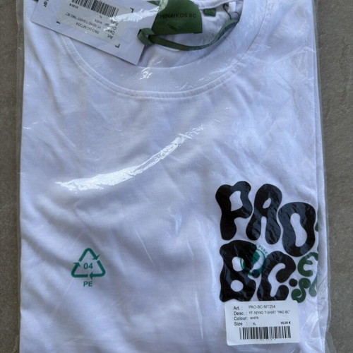 Panathinaikos BC Official T-Shirt white XL new, authentic merchandise