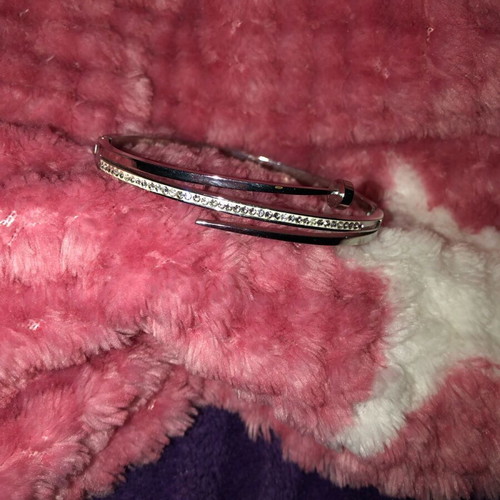 Bracelet handcuff stainless steel new silver