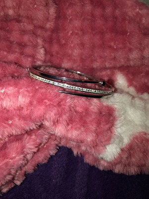 Bracelet handcuff stainless steel new silver