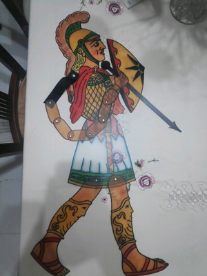 Shadow theater figure Alexander the Great new