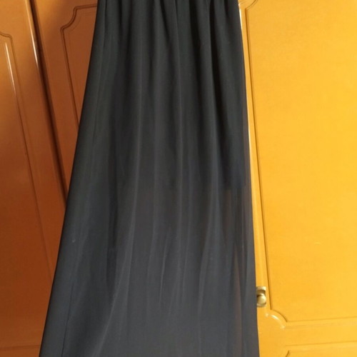 Long strapless dress with transparency and lining like new, black and green