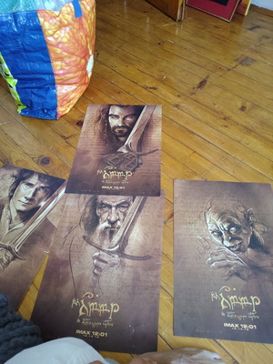 The Hobbit IMAX Exclusive Mini Poster Set used, 4 original 2012 posters