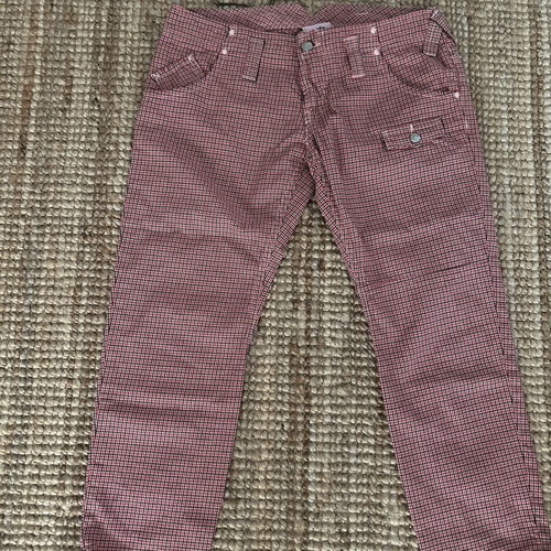 Cycle Y2K low-rise 3/4 pants red black new