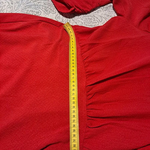 Sinsay midi dress with 3/4 sleeve red like new