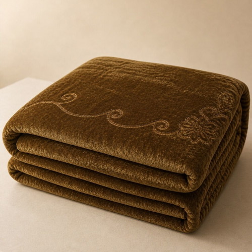 Blanket like new with velvet and faux fur texture