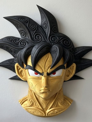 3D Dragon Ball Goku Black & Gold Wall Art σαν καινούργιο