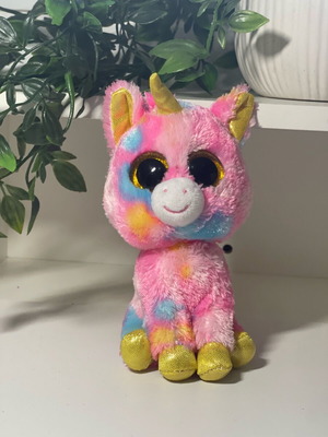 Ty Beanie Boos Fantasia plush multicolor unicorn 15cm like new
