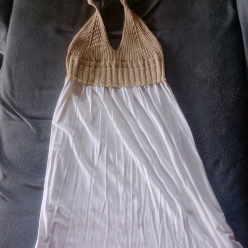 White-gold s/m beach dress