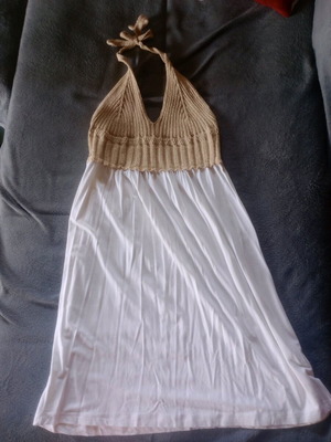 White-gold s/m beach dress