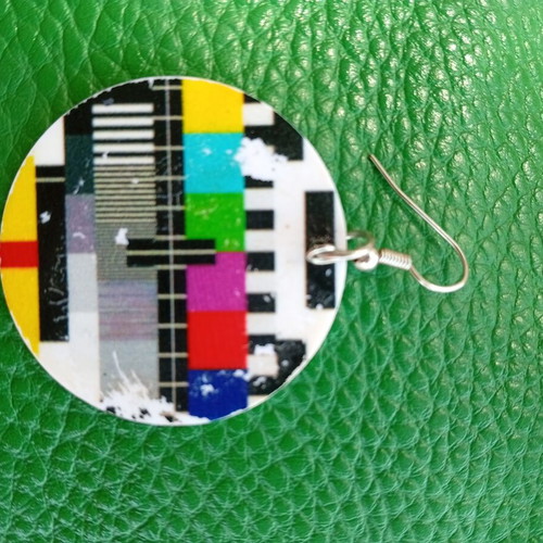 Retro earrings, multicolor