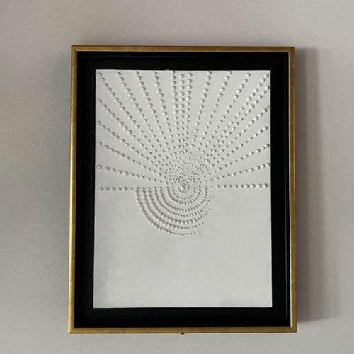 Minimalist 3D Geometric Wall Art 30x40 cm new, framed