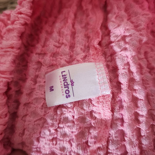 Waffle women's pants new, pink and white