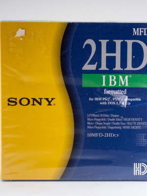 Sony 2HD 3.5" Floppy Disks IBM Formatted Pack of 10 New