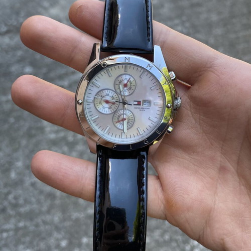 Tommy Hilfiger women's watch new with box, black and silver