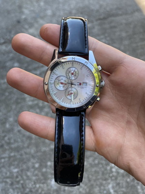 Tommy Hilfiger women's watch new with box, black and silver