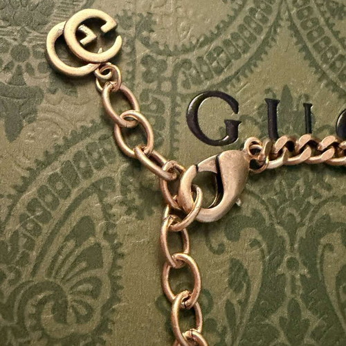 Gucci Interlocking G Gold-Tone Chain Necklace new with box